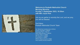 Penketh Methodist Church  Sunday 3 September 2023  Morning Worship with Mrs Joyce Roe [upl. by Lalitta]