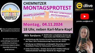 Chemnitzer Montagsprotest  04112024 [upl. by Thay]