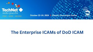 The Enterprise ICAMs of DoD ICAM [upl. by Chiang181]