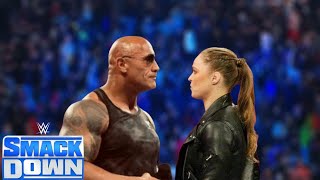 WWE Full Match  Ronda Rousey Vs The Rock  SmackDown Live Full Match [upl. by Greenwell]