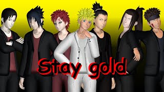 MMD NarutoNaruto Shikamaru Gaara Kiba Neji SaiampSasuke  Stay gold xfor Buttons The Westiex [upl. by Nylekcaj]