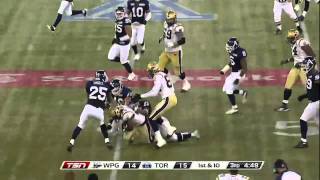 CFL Recap Winnipeg 24 Toronto 25  September 24 2011 [upl. by Bevan]