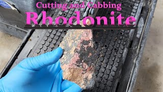 Cutting and Cabbing Rhodonite Cabochons 223 224 and 225 [upl. by Aix]