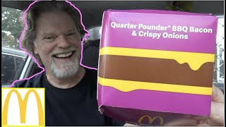 McDonalds NEW Quarter Pounder BBQ Bacon And Crispy Onions Burger ReviewOr is it [upl. by Reed595]