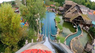 Menhir Express 4K Front Seat POV  Parc Astérix [upl. by Laertnom]