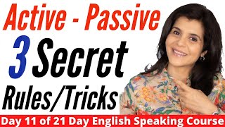 Active and Passive Voice Tricks  3 Secret Rules  Active Voice and Passive Voice in English Grammar [upl. by Stiles]