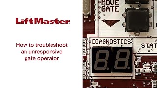 How to Troubleshoot a LiftMaster AC Gate Operator that Wont Open [upl. by Gabor]