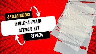 Spellbinders Build a Plaid Stencil set Review [upl. by Triny664]