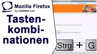 Tastenkombinationen für Mozilla Firefox  carinkocom [upl. by Naam]