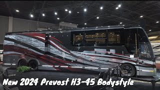 New 2024 Prevost H345 Millennium Coach Exterior Highlights Tampa RV SuperShow [upl. by Aerdno]