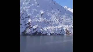 After Snowfall Beautiful Lake View lake youtubeshort youtubeviral youtubevideo snowfall [upl. by Odracir584]