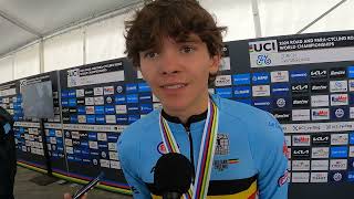 Schoofs 2nd on flat parcours at ITT Junior World Championships 2024 quotFor me it was a dream racequot [upl. by Rayle]