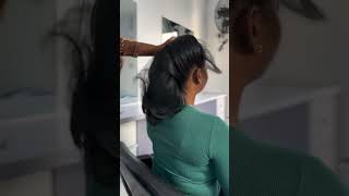 How to Silk press on 4c hair Afro hair and Straightening 4c hair afrohair silkpress hair [upl. by Ulphiah21]