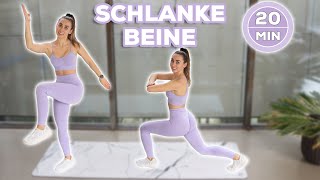 20 Min HIIT Schöne Beine Workout mit oder ohne Springen  Warm Up  Bein Fatburner [upl. by Eshman]