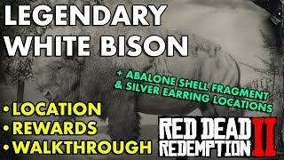 Red Dead Redemption 2  Legendary White Bison  Crafting Bison Horn Talisman LocationGuide [upl. by Selassie891]