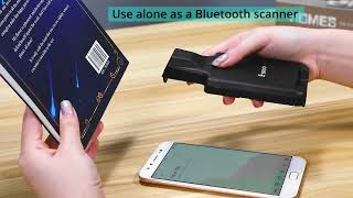 Eyoyo 2D Back Clip Bluetooth Barcode Scanner Work with Phone [upl. by Ahsienat]