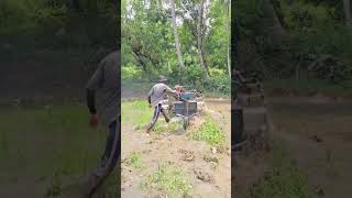 ට්‍රැක්ටර් පිස්සෝ  Tractor Driving  RV 125 Hand TractorPaddy Field  Best Tractor Farmer [upl. by Maillw]