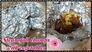 Steam foil chops recipe by cooking with Nimra [upl. by Enialed]