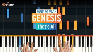 How to Play quotThats Allquot by Genesis  HDpiano Part 1 Piano Tutorial [upl. by Denbrook]