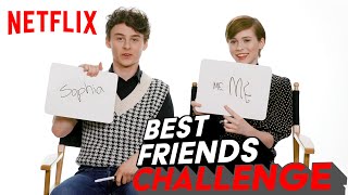 Wyatt Oleff and Sophia Lillis BFF Test  I Am Not Okay With This  Netflix [upl. by Droflim]