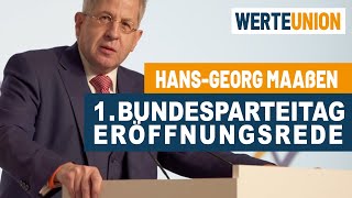 Die Eröffnungsrede von HansGeorg Maaßen auf dem 1 Bundesparteitag der WerteUnion [upl. by Okiam]