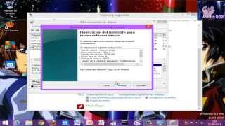 crear particiones de Disco duro en windows 8 y 81 [upl. by Odlabso177]