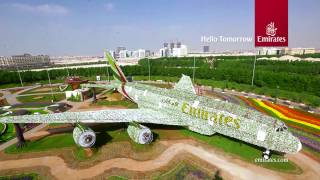 Emirates A380 at Dubai Miracle Garden  Emirates Airline [upl. by Mariande]