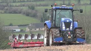 Spring Tillage 2022 John Deere amp New Holland Ploughing [upl. by Senilec]