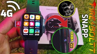 Fire Boltt Snapp 4g SmartWatch Unboxing  fire boltt smartwatch connect to phone  fire boltt 4g pro [upl. by Eocsor]