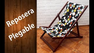 Cómo hacer una reposera o perezoso Fácil  Wooden deck chair [upl. by Ymaj]