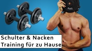 Nacken und Schultertraining zuhause  effektiver Kurzhantel Trainingsplan [upl. by Rammaj855]