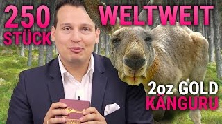 Nur 250 Stück WELTWEIT Gold Känguru Nugget 2 Unzen High Relief 2016 Polierte Patte [upl. by Aaren]