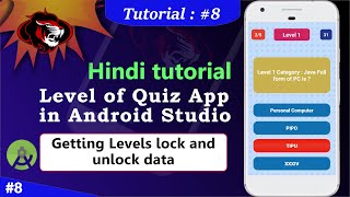 Quiz app in android  level of quiz app in android  Getting Levels Lock and Unlock data Part 8 [upl. by Ogait190]