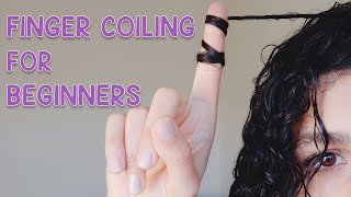 HOW TO FINGERCOIL  Defined curls for beginners [upl. by Odlamur108]