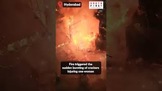 Hyderabad Massive fire at fireworks shop on 27 October [upl. by Ellener113]