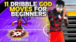 NBA 2K22 THE 11 BASIC DRIBBLE MOVES THAT WILL TURN YOU INTO A DRIBBLE GOD BEGINNER DRIBBLE TUTORIAL [upl. by Ocsinarf]