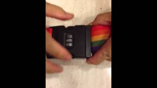 How to Change or Reset Luggage Strap Combination Lock [upl. by Atinas]