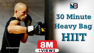 Most EFFECTIVE 30 Minute Boxing Heavy Bag HIIT Workout [upl. by Papotto]