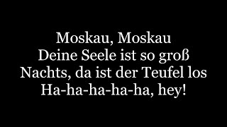 Dschinghis Khan  Moskau  lyrics [upl. by Olimreh155]