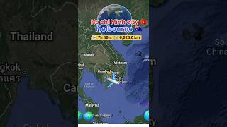 Ho chi Minh city to Melbourne flight Route flightpath travelmap flightroute flightroutemap [upl. by Hcurab]