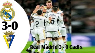 Real Madrid 30 Cadix 34 ème jr la Liga [upl. by Aihsened975]