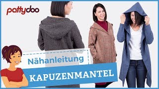 Nähanleitung für einen Mantel mit Kapuze und Nahttaschen  Schnell und einfach genäht [upl. by Novart]