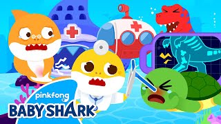 Baby Sharks Friends Got a BooBoo  Compilation  Hospital Play and Songs  Baby Shark Official [upl. by Anned]