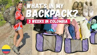 WHAT I PACKED FOR 3 WEEKS BACKPACKING COLOMBIA 🎒 Osprey Fairview 55L [upl. by Lyrem142]