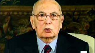 Messaggio di fine anno del Presidente della Repubblica Giorgio Napolitano  2010 [upl. by Egbert]