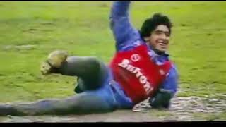 Diego Maradona in Napoli training on a muddy pitch in 1986 [upl. by Nicolau]