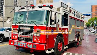 FDNY ENGINE 44 amp FDNY E44 HMTU RESPONDING ON 149TH STREET IN MOTT HAVEN THE BRONX IN NEW YORK CITY [upl. by Yojal]