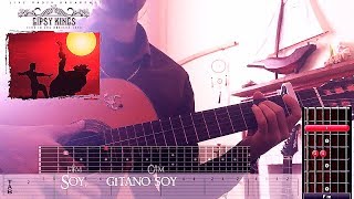 Gypsy Kings  Gitano Soy Guitar Lesson Tabs Solo  Rhythm [upl. by Pani]