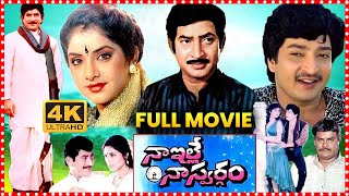 Naa Ille Naa Swargam Telugu Full Movie  Krishna  Divya Bharati  Telugu Full Screen [upl. by Hanala273]