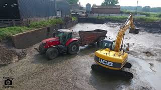 Muck Spreading Slurry 2018  JCB  Massey Ferguson  Valtra [upl. by Atiuqaj]